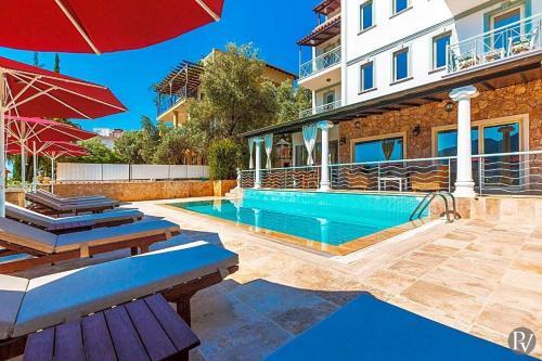 Kalkan Villa Sleeps 10 Pool Air Con Wifi