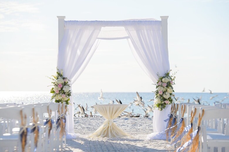 Flirty Flamingo Heated Pool Beach Chair Setup