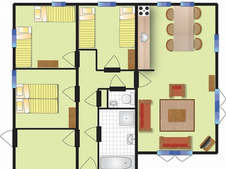 Well-kept Bungalow With Dishwasher, 1.5 Km. From The Beach