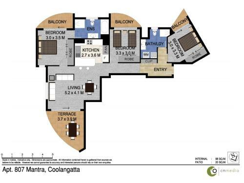 Calypso Tower Unit 807 - 3 Bedroom Unit On The Beachfront In Coolangatta