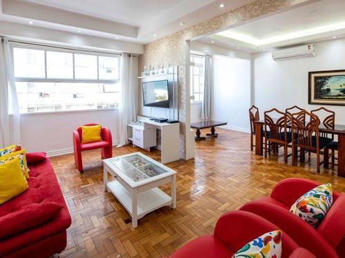 Apartamento Enorme 3 Quartos Com Jacuzzi E Vista Mar Para 8 Pessoas Em Copacabana!
