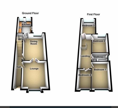 4-bed House 10min Walk To Town Centre In Blackpool