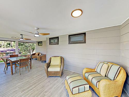 New Listing! Riverfront Home With Hot Tub & Dock Home