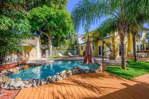 New Listing! Garden Getaway With Backyard Pool Oasis Home