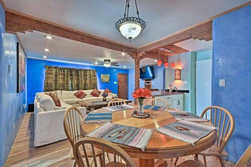 Cozy Blue Adobe With Steam Room 2 Mi From Taos!