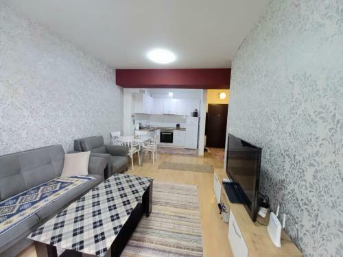 Two Rooms And Kitchen, Bathroom With Balcony Apartment