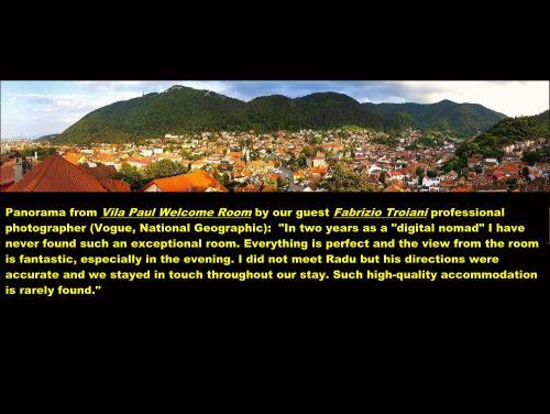 Hostal Vila Paul Best Paronamic View Over Medieval Historical Centre Brasov