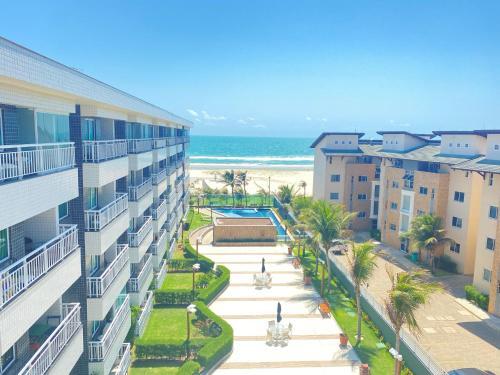 Apartamento Vista Mar A 3 Minutos Do Beach Park Com 3 Quartos