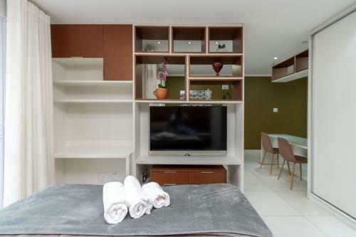 Apartamento Wb2105 Lindo Studio Com Vista Para O Parque Vaca Brava