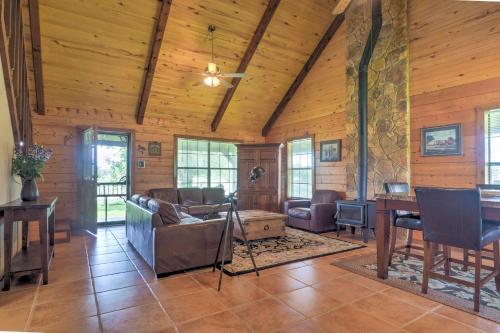 Rustic Carmine Log Cabin With Covered Porch On Farm!