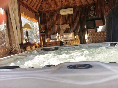 Maison+ Piscine(12x4) +paillote Avec Jacuzzi