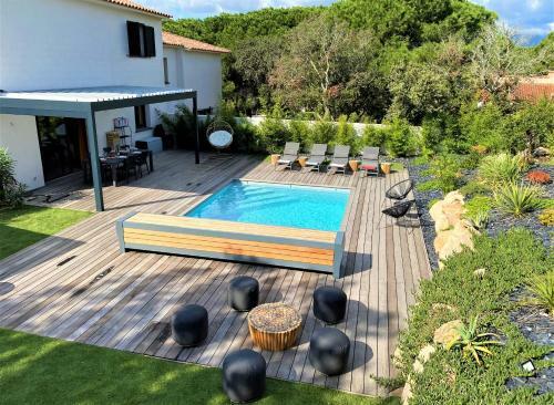 Villa-piscine-climatisation-bbq-proche Plage de Palombaggia