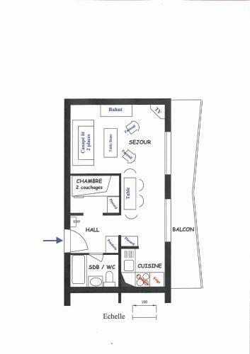 Apartamento 2 Alpes-locations Studio 4 Personnes
