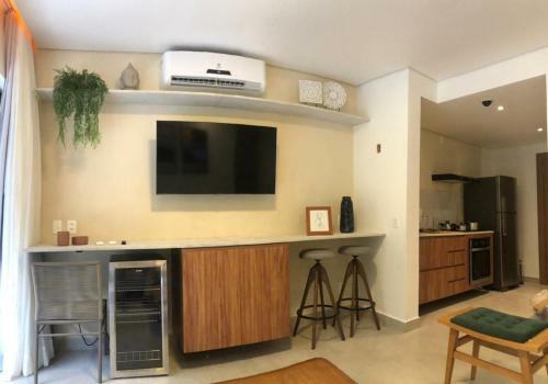 Apartamento Qavi - Flat Completo Com Dois Quartos Com Varanda E Jardim Privativo
