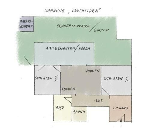 Apartamento Leuchtturm B�sum, Exklusiv, Sauna