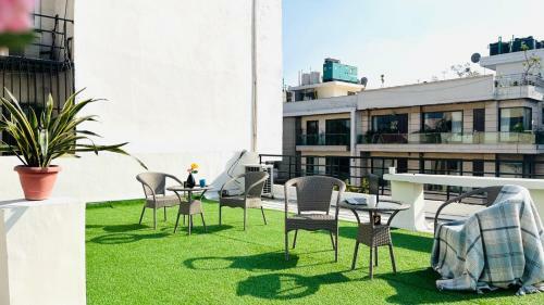 Apartamento Bluo Studio - Defence Colony, Kitchen, Bathtub