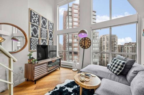 Apartamento Rare Find Loft With Fireplace @ Central Downtown