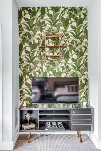Big New And Modern With Skyline View Mural And Ping Pong
