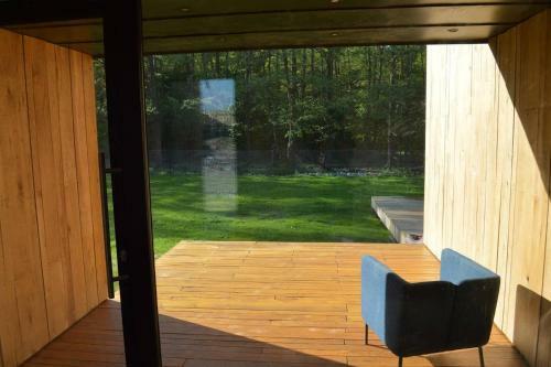 Villa Modern House In Front Of The Forest
