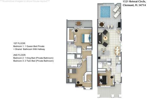 4 Bedrooms- 3 Bathrooms- Serenity 1521 Rc