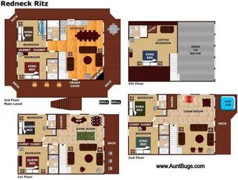 Redneck Ritz #724 - Seven Bedroom Cabin
